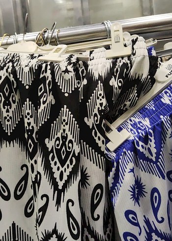 Trendyol & Milla Mavi Desenli Bohem Kadın Pantolon