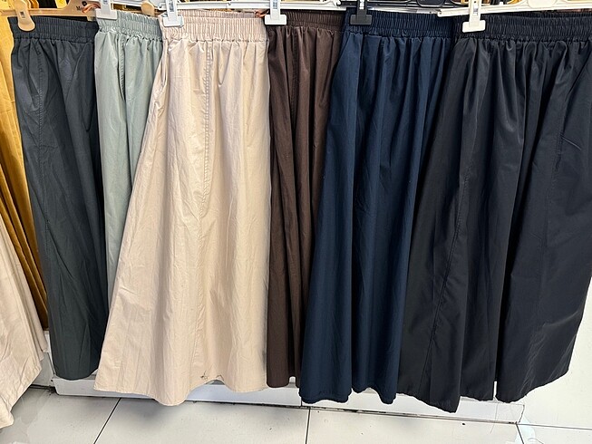 m Beden Poplin kumaş cepli etek