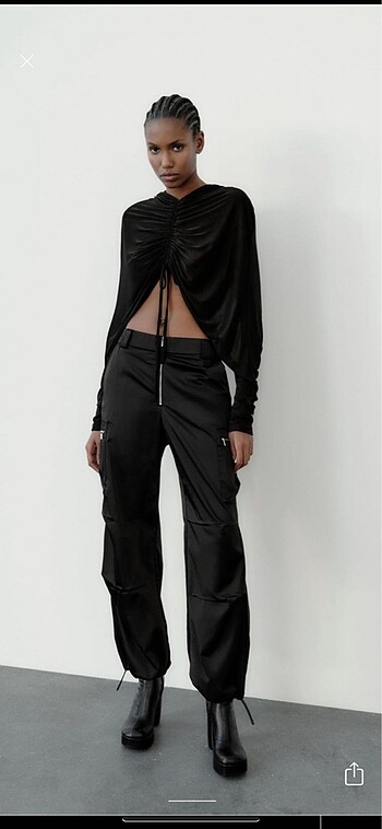 Zara saten pantolon