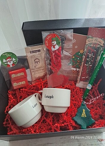 Karaca love 2 li fincan yılbaşı hediye kutusu 