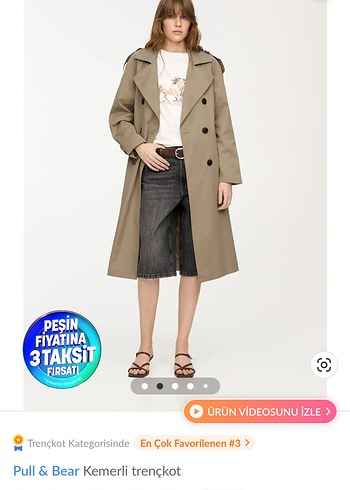 Pull and bear Kadın Trençkot xs beden