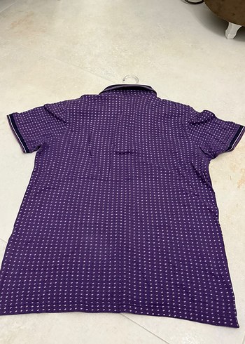 Erkek Mor Düğmeli Polo avva - Görsel 3