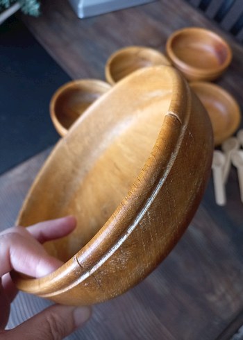 Ahşap Kase ve Kaşık Seti - Görsel 7