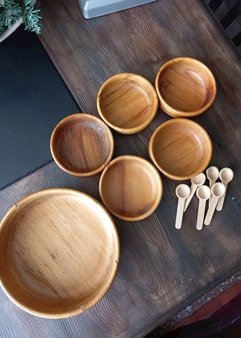 Ahşap Kase ve Kaşık Seti - Görsel 9