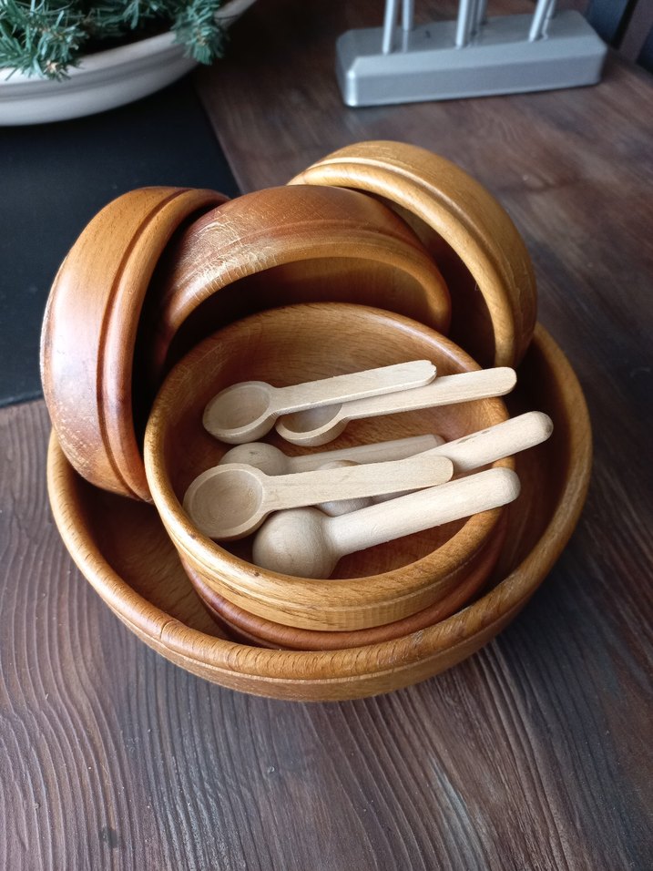 Ahşap Kase ve Kaşık Seti - Görsel 4