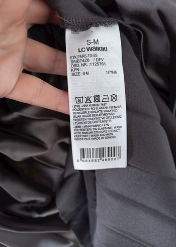 Gri Pilili Uzun Kadın Etek - Görsel 7