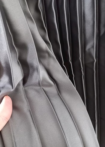 Gri Pilili Uzun Kadın Etek - Görsel 3