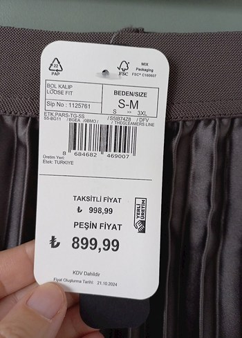 Gri Pilili Uzun Kadın Etek - Görsel 4