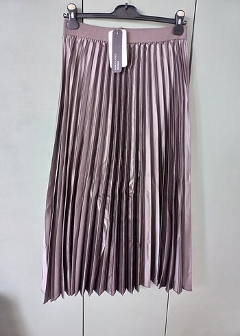 Gri Pilili Uzun Kadın Etek - Görsel 9