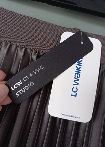 Gri Pilili Uzun Kadın Etek - Görsel 8