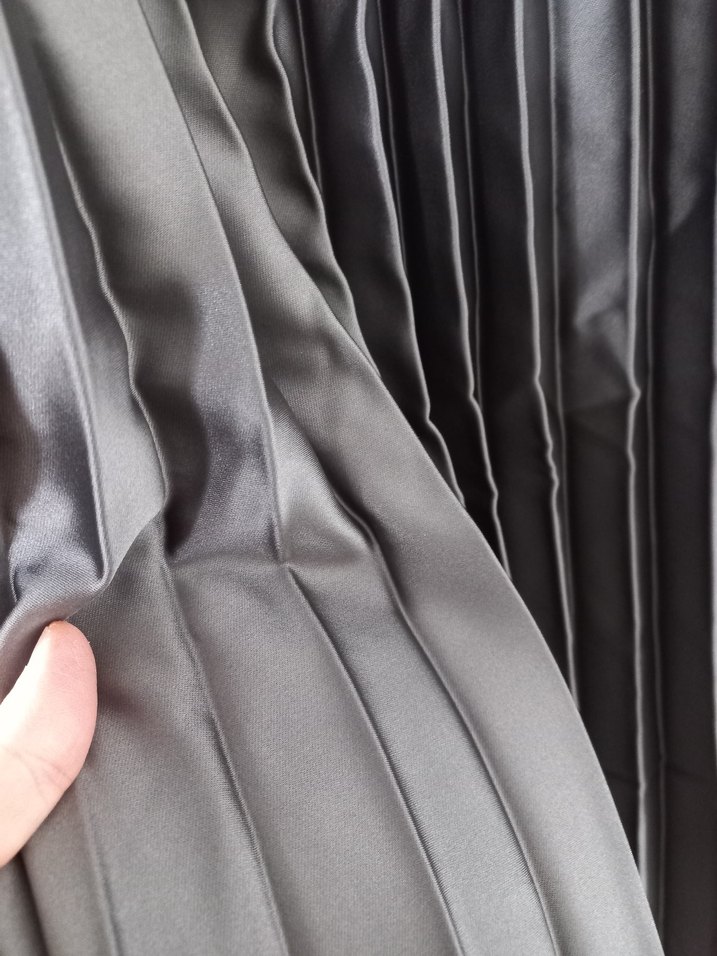 Gri Pilili Uzun Kadın Etek - Görsel 3