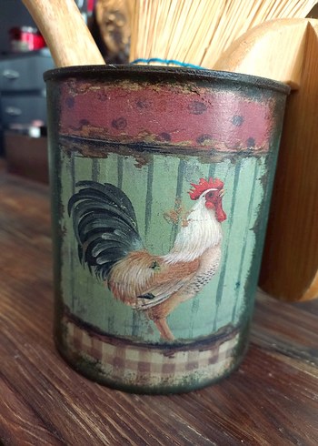 Ahşap Mutfak Fırçaları ve teneke kutu - Görsel 2