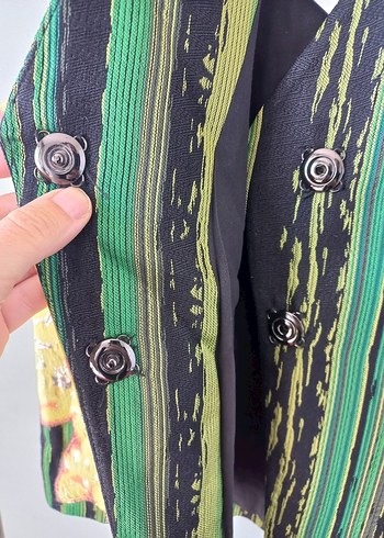 Bohem Kolsuz Düğmeli Mini Yelek takım - Görsel 8