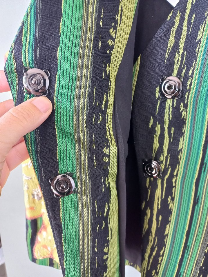 Bohem Kolsuz Düğmeli Mini Yelek takım - Görsel 4