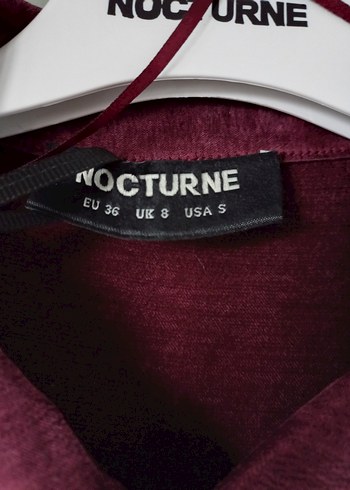 Nocturne bordo elbise - Görsel 14