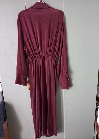 Nocturne bordo elbise - Görsel 6