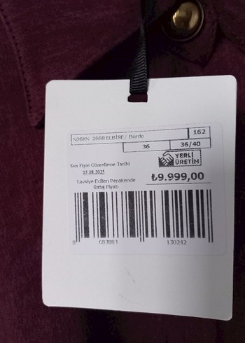 Nocturne bordo elbise - Görsel 4