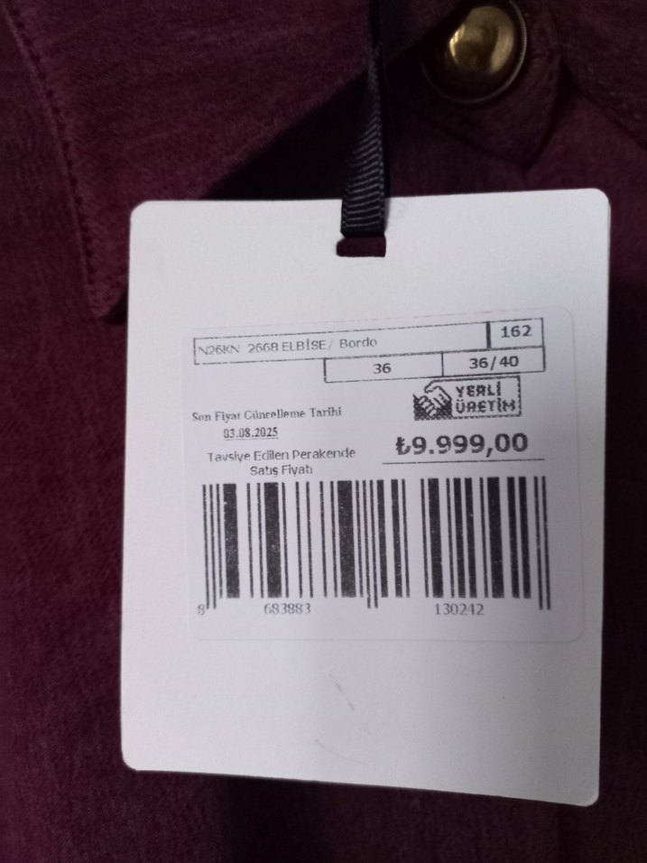 Nocturne bordo elbise - Görsel 4