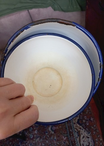 Renkli Mavi ve Yeşil Gıda Kapları emaye - Görsel 12