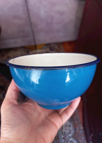 Renkli Mavi ve Yeşil Gıda Kapları emaye - Görsel 3