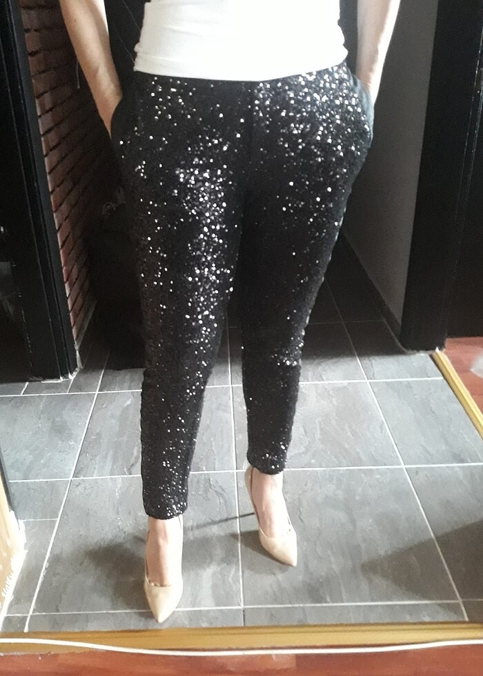 Pinko pul payet pantolon - Görsel 4