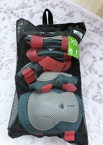 Decathlon Kız Çocuk Paten Koruyucu Seti, Pembe Gri - Görsel 4