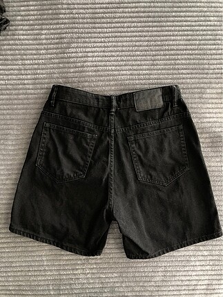 Zara Mom Fit Siyah Jean Şort