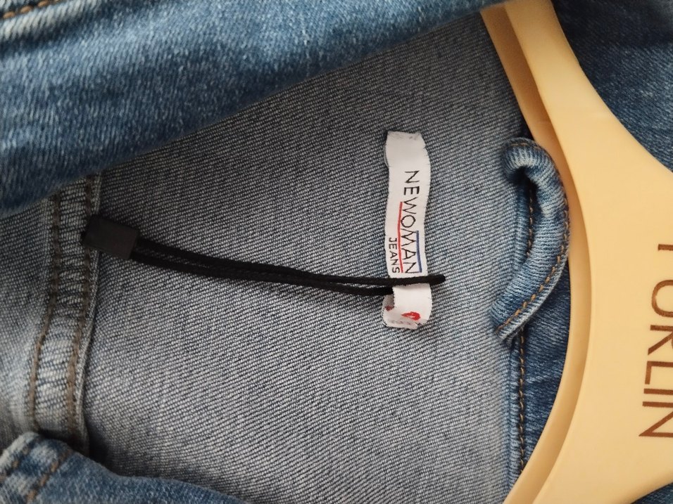 Kadın Mavi Düğmeli kot Ceket - Görsel 5