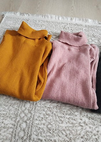 Triko Boğazlı Gri Kadın Kazak 3 tane fiyatı - Görsel 2