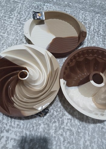 Bej ve Gri Kek Kalıpları Seti - Görsel 2