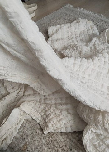 Beyaz dokulu yumuşak  sandalye örtüsü  6 âdet - Görsel 3