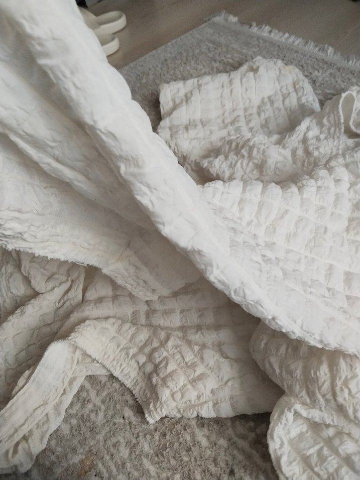 Beyaz dokulu yumuşak  sandalye örtüsü  6 âdet - Görsel 3