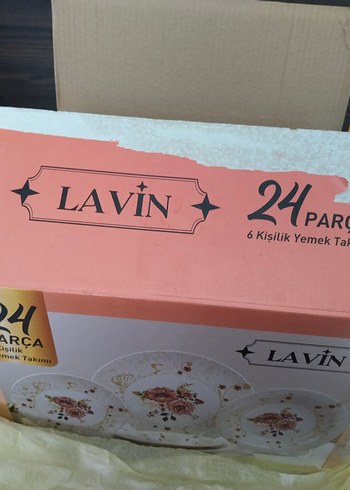 Siyah Beyaz Çizgili Tabak Seti 24 parça sıfır - Görsel 5