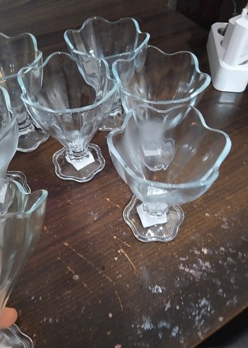 Şeffaf Cam Dondurma Kasesi Seti 6 âdet bir tanesi hediye - Görsel 3