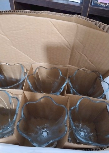 Şeffaf Cam Dondurma Kasesi Seti 6 âdet bir tanesi hediye - Görsel 5