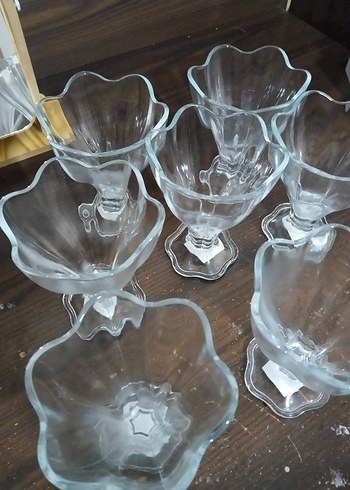 Şeffaf Cam Dondurma Kasesi Seti 6 âdet bir tanesi hediye - Görsel 8