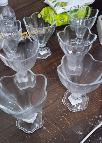 Şeffaf Cam Dondurma Kasesi Seti 6 âdet bir tanesi hediye - Görsel 11