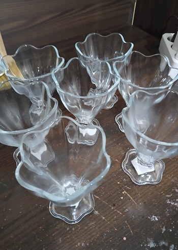 Şeffaf Cam Dondurma Kasesi Seti 6 âdet bir tanesi hediye - Görsel 7