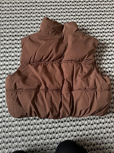 H&M Hm kahverengi şişme yelek
