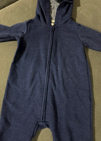 Kapüşonlu Fermuarlı Bebek Tulumu - Görsel 2