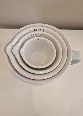 English Home Pastel Renkli Seramik Ölçü Kapları Seti
