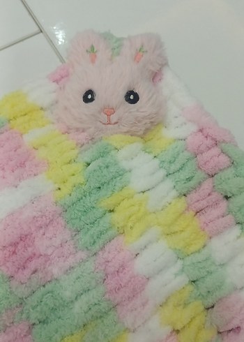 Renkli Örgü Çocuk Battaniyesi - Görsel 5