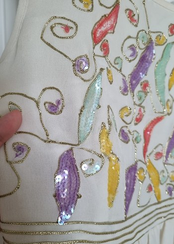 İşlemeli elbise 40 beden - Görsel 6