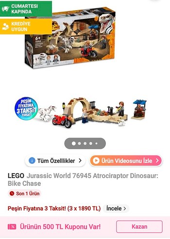 LEGO Jurassic World Atrociraptor - Görsel 2