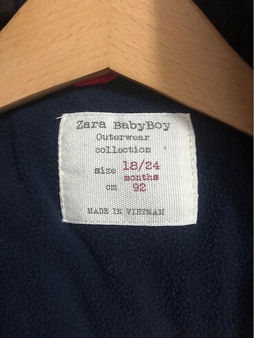 18-24 Ay Beden kırmızı Renk Zara Baby şişme mont