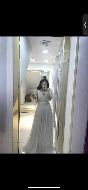 Beyaz abiye elbise (nikah elbisesi)