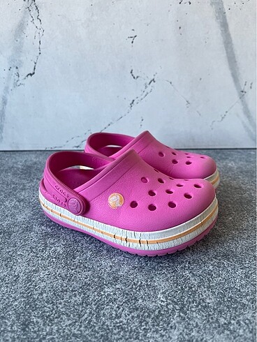Crocs pembe kız çocuk terlik C 7