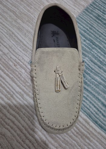 Bej Erkek Çocuk Süet Loafer Ayakkabı - Görsel 2