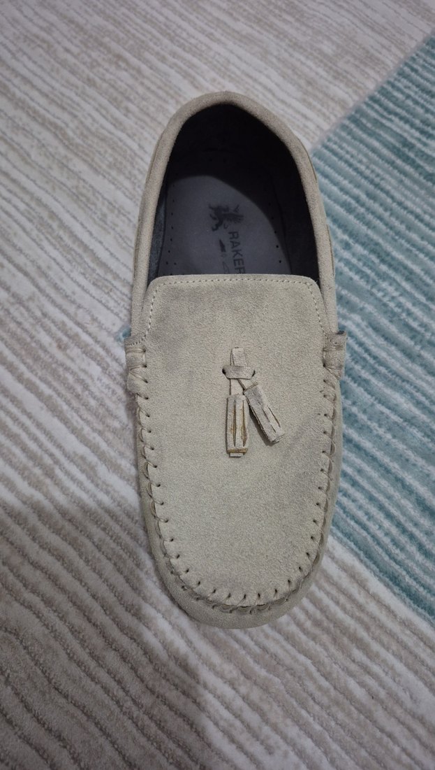 Bej Erkek Çocuk Süet Loafer Ayakkabı - Görsel 2