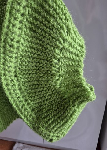 Kız Çocuk Yeşil Örgü Bolero - Görsel 2